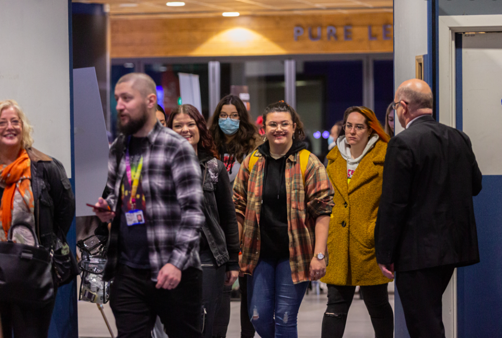 people arriving at the prosthetics event 2021