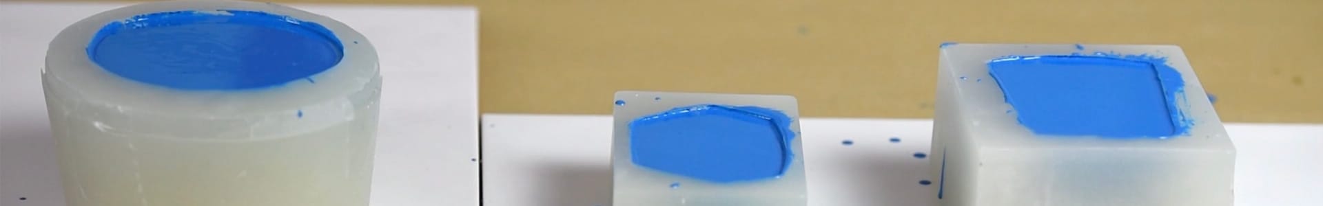 blue prosthetics paint