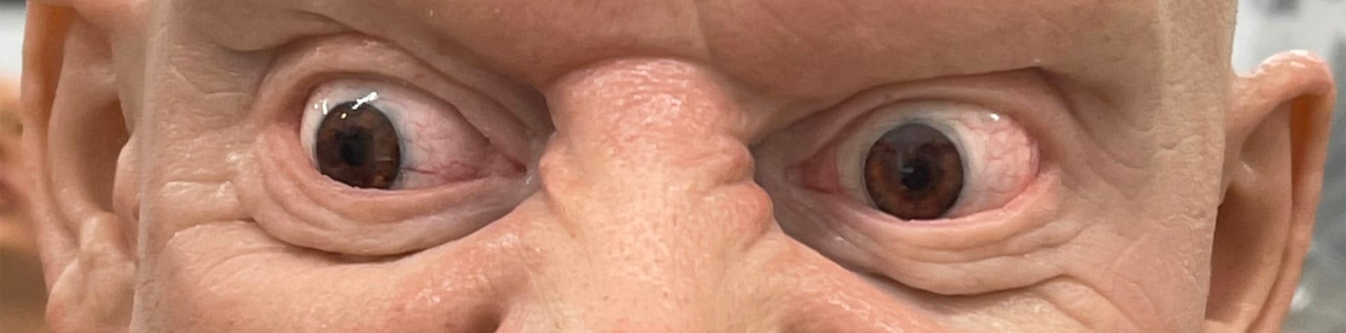 prosthetics eyes close up