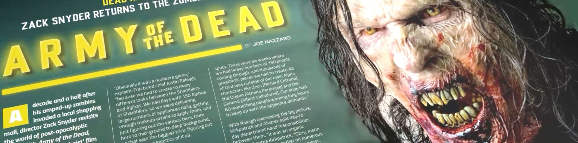 prosthetics magazine army of the dead